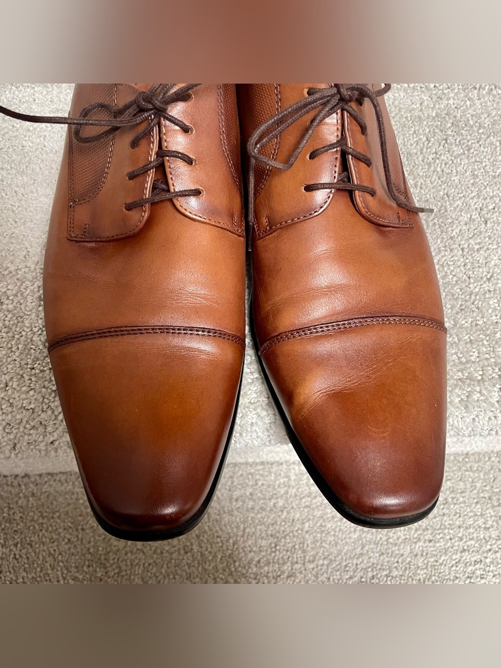 Florsheim Postino Cap Toe Leather Upper Linings Oxford in Congac Men’s Shoes 10D - Picture 3 of 10